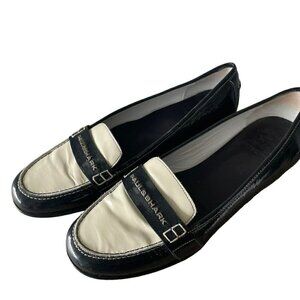 PAUL&SHARK WOMENS WORK  FLATS BLACK AND WHITE SIZE 39 SLIP ON SHOES